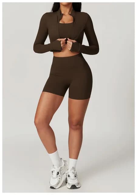 Conjunto Esportivo Feminino 3 Peças – Estilo, Conforto e Performance