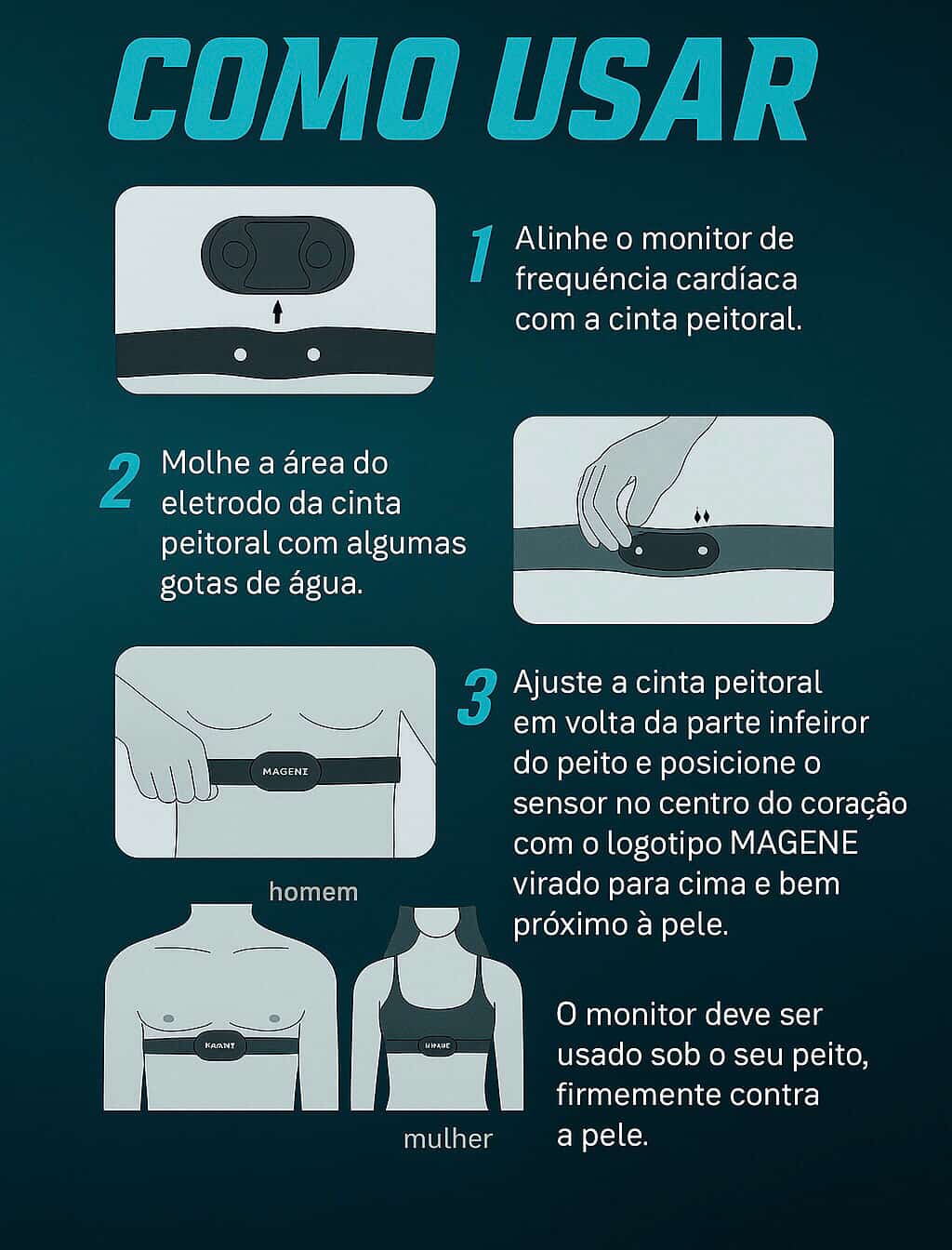 Faixa Cardíaca Peitoral Magene – Controle Total da Sua Performance