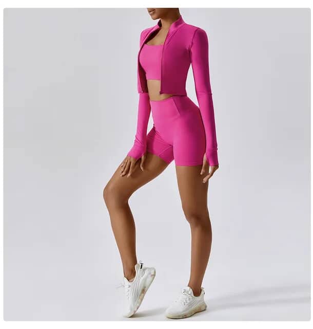 Conjunto Esportivo Feminino 3 Peças – Estilo, Conforto e Performance