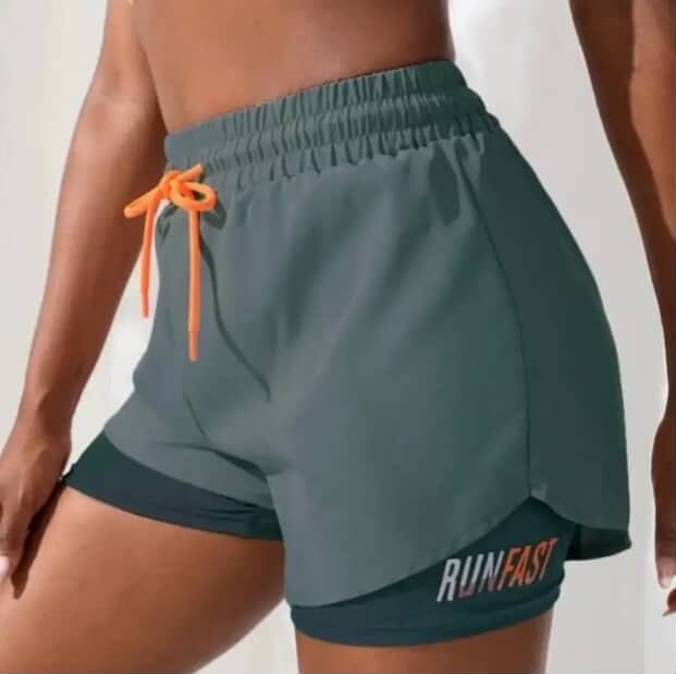Short de Compressão Feminino 2 em 1 Run Power