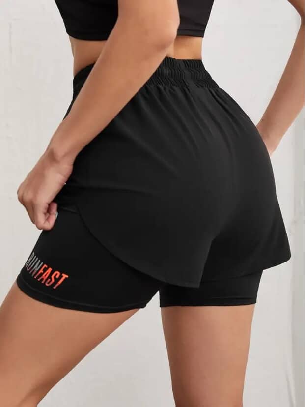 Short de Compressão Feminino 2 em 1 Run Power