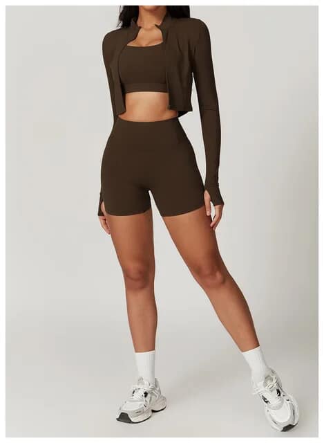 Conjunto Esportivo Feminino 3 Peças – Estilo, Conforto e Performance