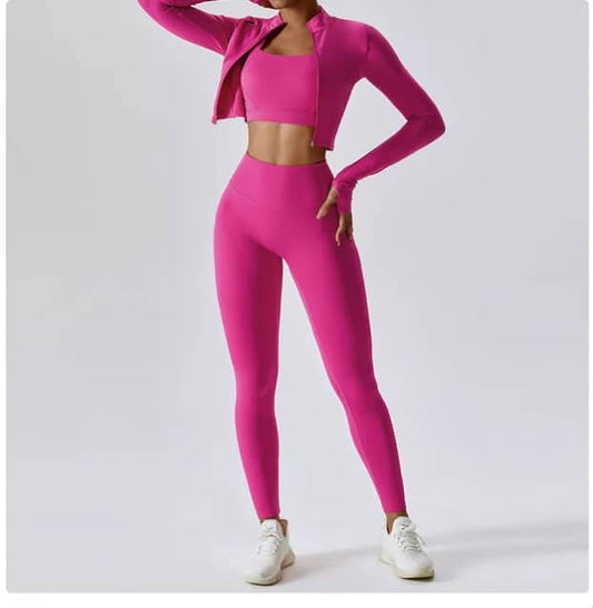 Conjunto Feminino Fitness 3 Peças Run Power