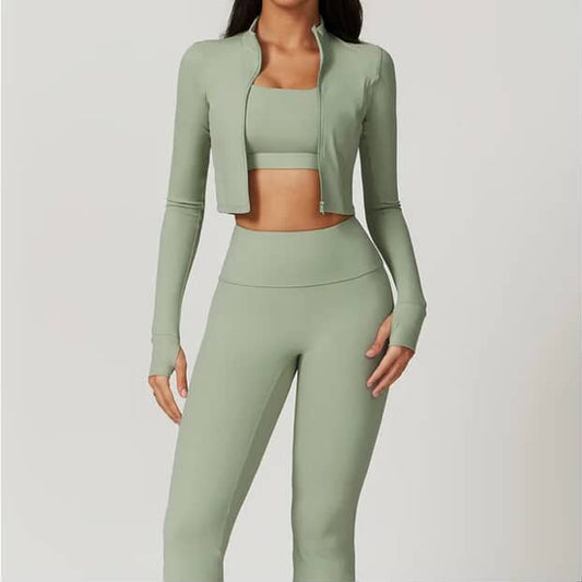 Conjunto Feminino Fitness 3 peças Run Power