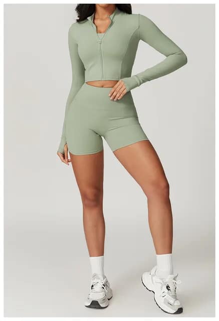 Conjunto Esportivo Feminino 3 Peças – Estilo, Conforto e Performance
