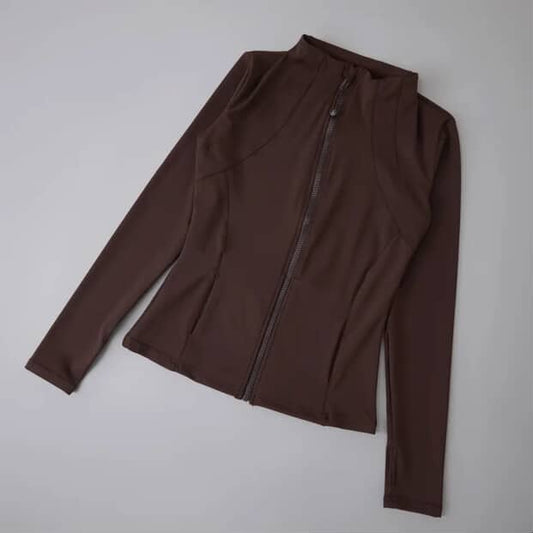 Jaqueta Run Power Marron – Manga Longa
