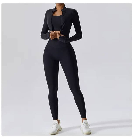 Conjunto Feminino Fitness 3 Peças Run Power